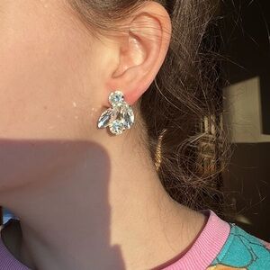 Cluster pageant earrings